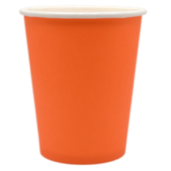 Стакан бумажный для горячих напитков 250 мл оранжевый