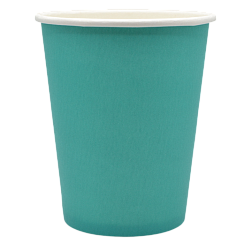 Стакан бумажный для горячих напитков 400 мл бирюзовый
