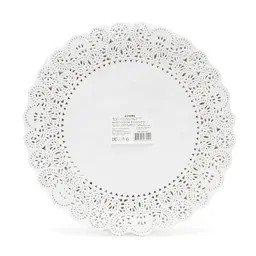 Салфетка ажурная, бумажная, круглая, 30см, 250 шт/уп, AVIORA