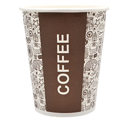 Стакан бумажный для горячих напитков 350 мл COFFEE