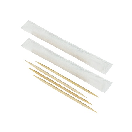 Зубочистки БАМБУКОВЫЕ в индивидуальной бумажной упак,500 шт/уп, в картонной коробке AVIORA