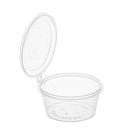 Контейнер для соусов 80мл с крышкой (2023); цвет: Прозрачный (960шт/кор); арт. 1256П