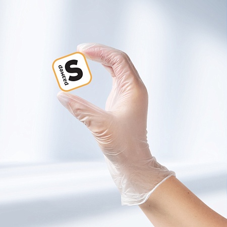 Перчатки виниловые неопудр  AVIORA. размер S 100/уп 10уп/кор*