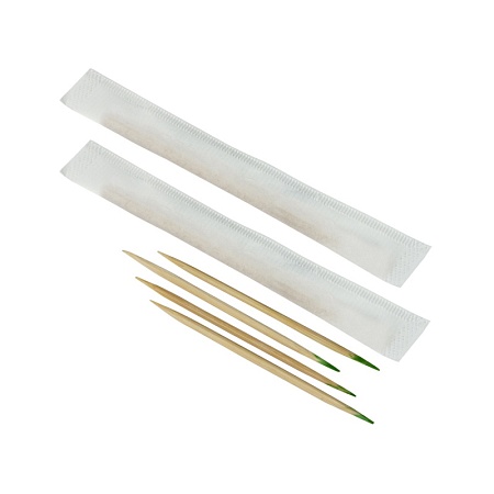 Зубочистки БАМБУКОВЫЕ в индивидуальной  БУМАЖН уп, С МЕНТОЛОМ 500 шт/уп. в картонной коробке, AVIORA