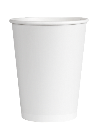 Бумажный одноразовый стакан для горячих напитков SP12/350 мл белый/24494 (50/20/1000)