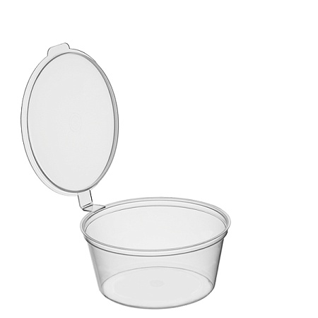 Контейнер для соусов 50мл с внутр крышкой (СТАНДАРТ); цвет: Прозрачный (1200шт/кор); арт. 1242П